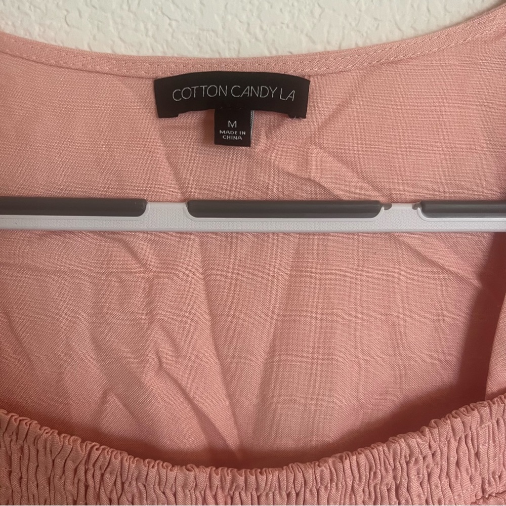 Light pink sundress mini dress ruffle - Picture 4 of 4